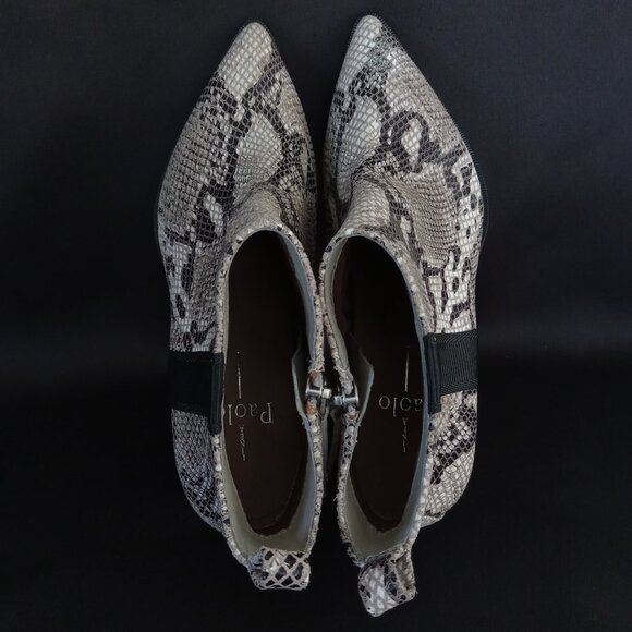 PAOLO Womens Linea Sevilla II Snakeskin Leather Ankle Boots Size 6.5M - Picture 7 of 12
